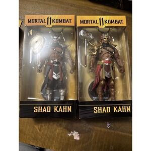 Mortal Kombat Action Figure Lot Shao Kahn Platinum And Gold New